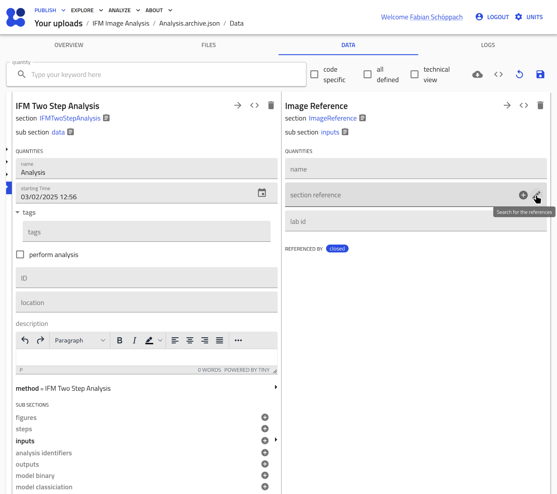 Assign an existing entry
