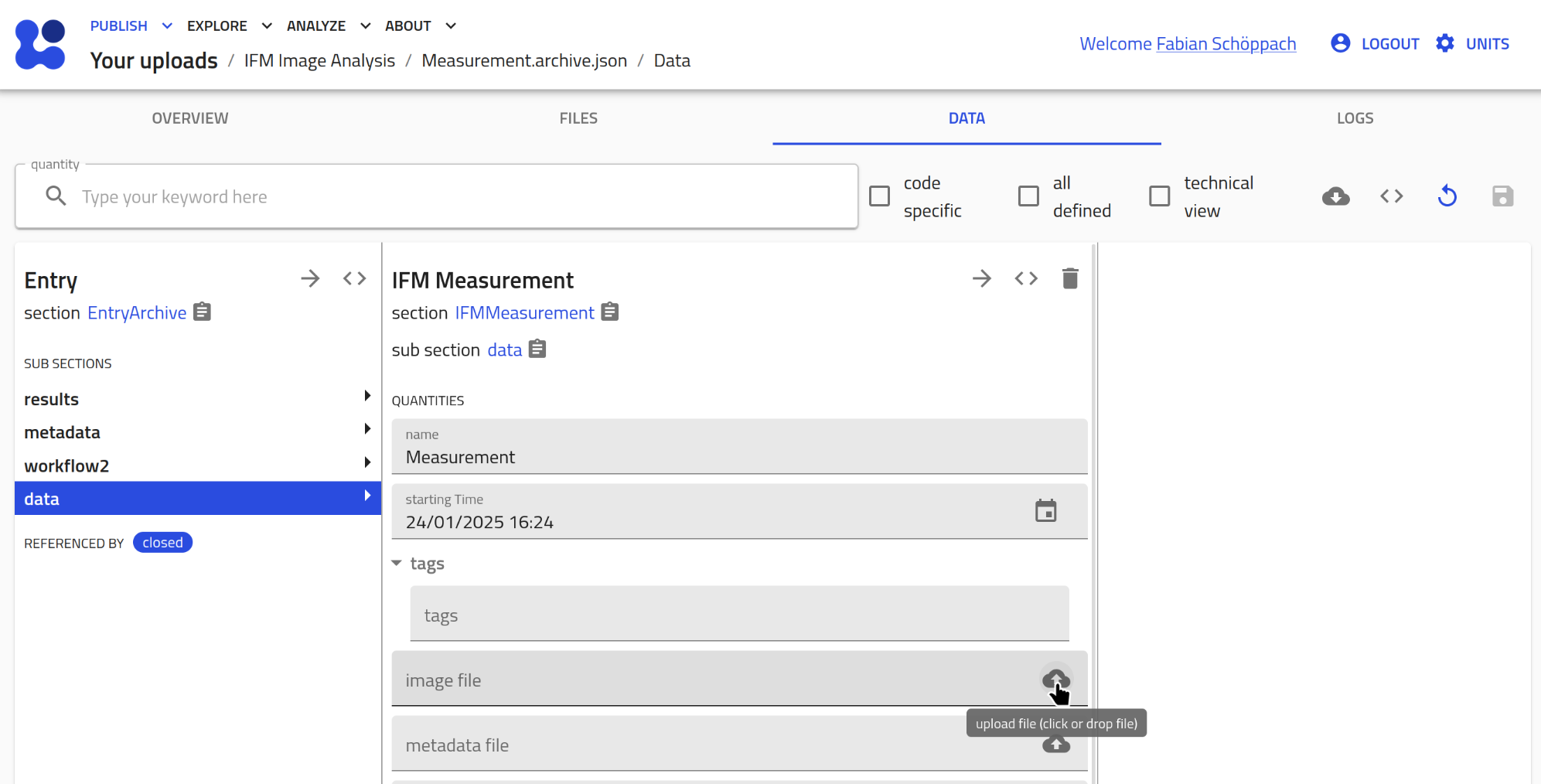 Assign measurement files