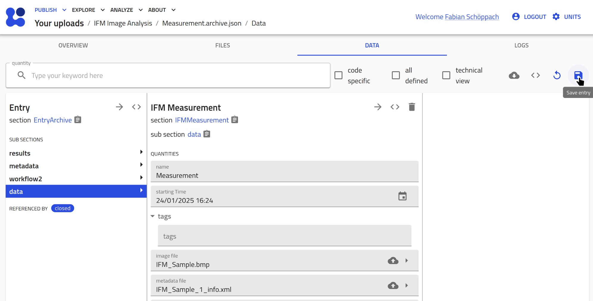 Assign measurement files